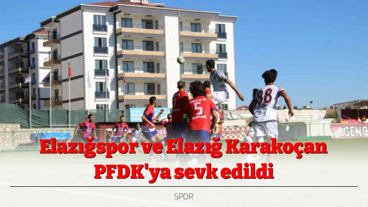 Elazığspor ve Elazığ Karakoçan PFDK'ya sevk edildi