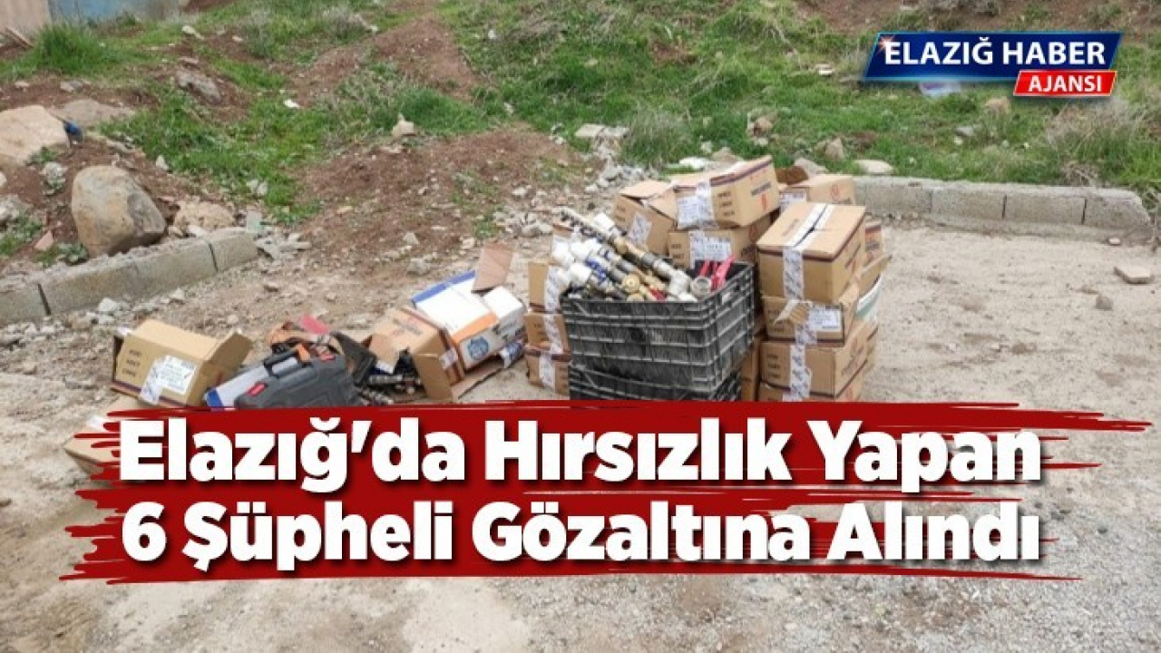 Elazığ'da hırsızlık yapan 6 şüpheli gözaltına alındı
