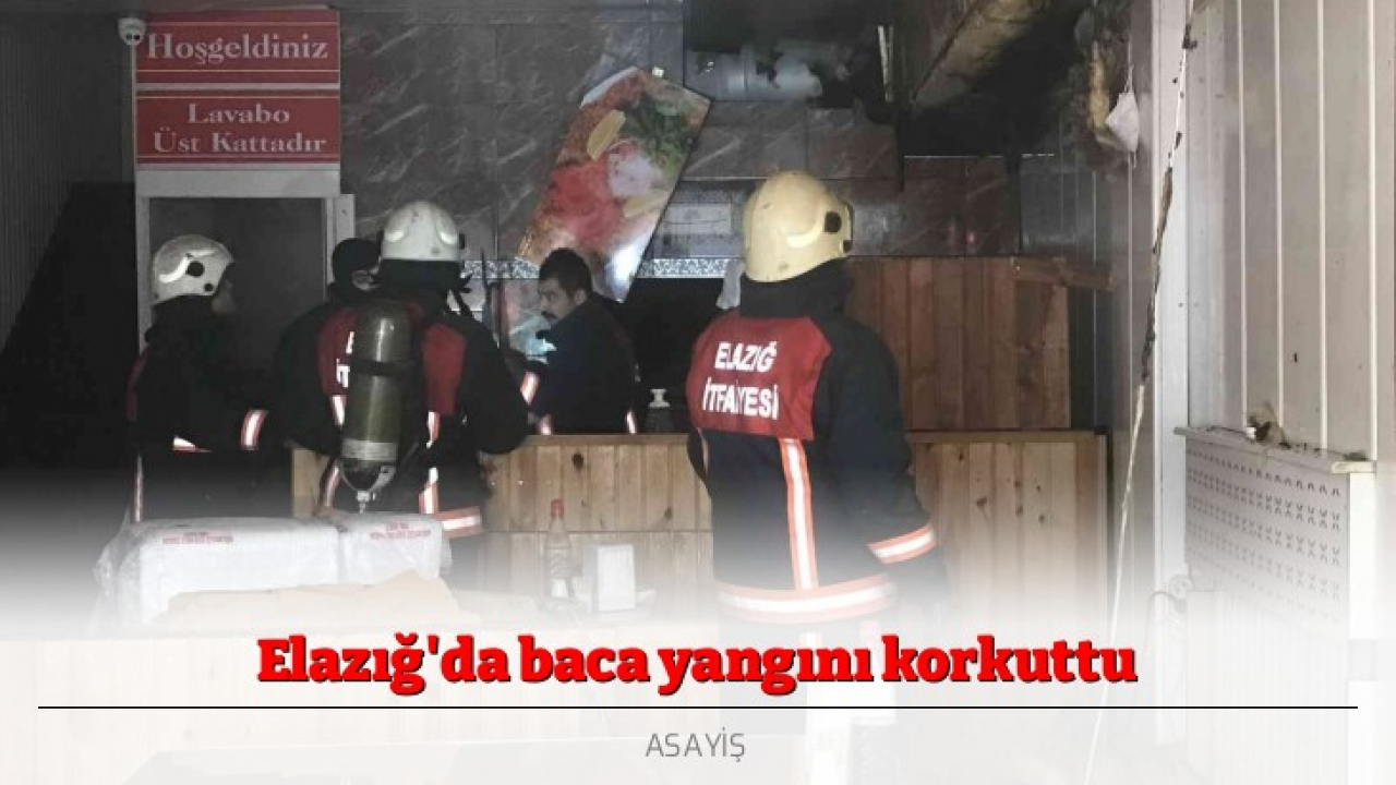 Elazığ'da baca yangını korkuttu