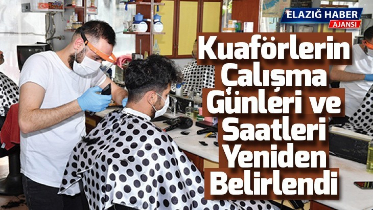 Kuaförlerin Çalışma Günleri ve Saatleri Yeniden Belirlendi
