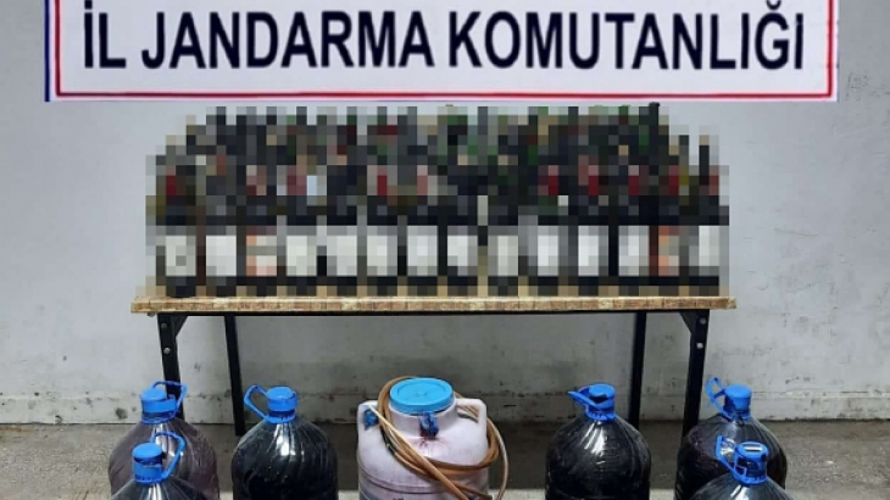 Jandarmadan sahte içki operasyonu