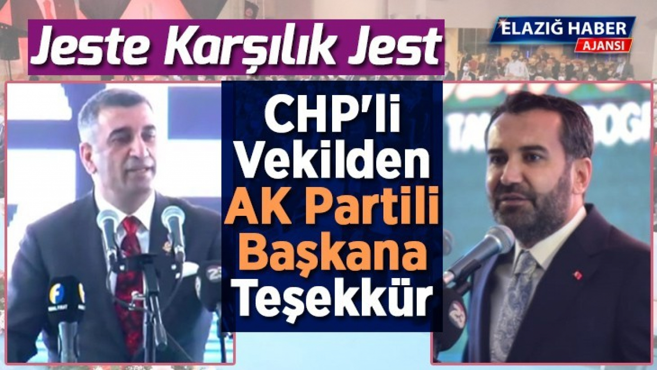 CHP'li Vekilden AK Partili Belediye Başkanına Teşekkür
