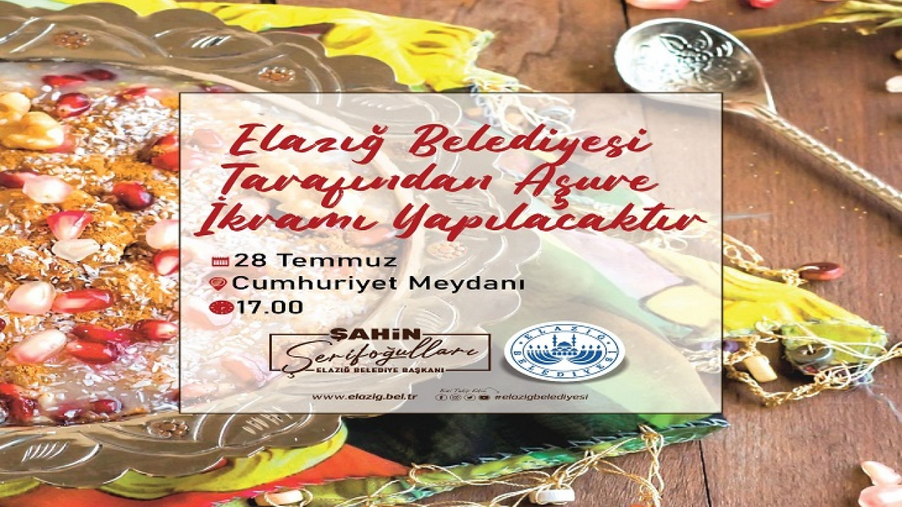 Elazığ Belediyesi Tarafından Aşure İkramı Yapılacak