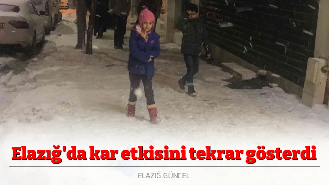 Elazığ'da kar etkisini tekrar gösterdi