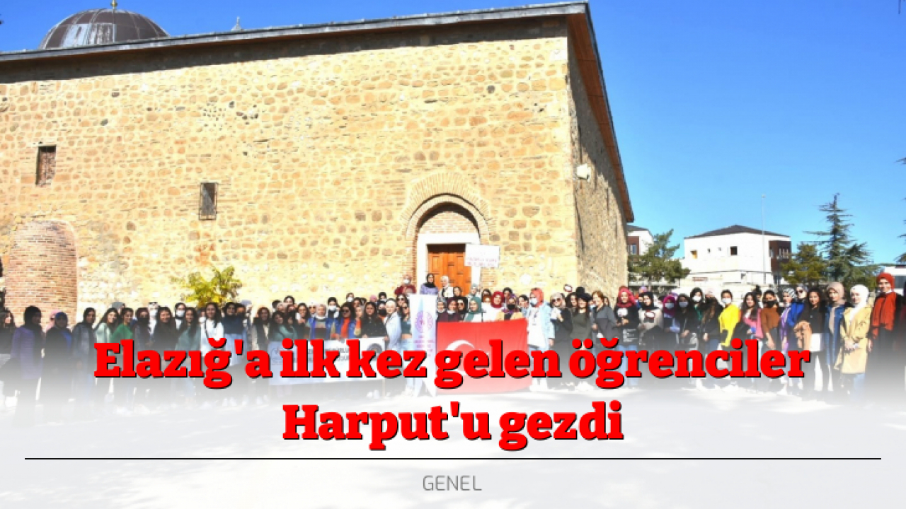 Elazığ'a ilk kez gelen öğrenciler Harput'u gezdi