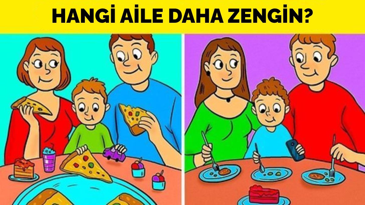 Zeka testi: Hangi aile daha varlıklı? Sadece üstün zekalılar bilecek!